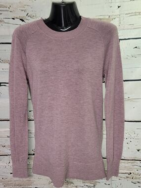 Lululemon Viscose Cashmere Blend Sweater Mauve Long Sleeve Crewneck Size S